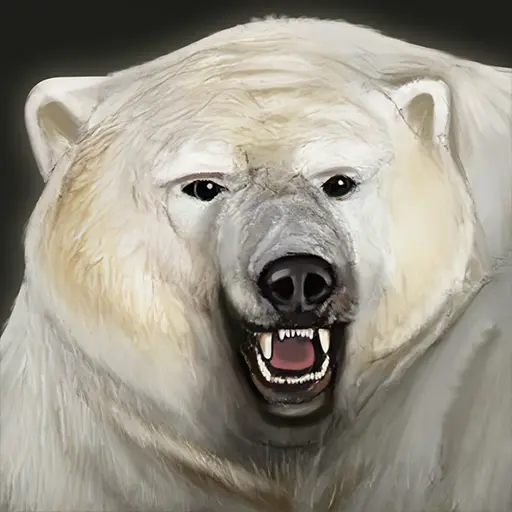 Big Jerome the Tame Polar Bear portrait