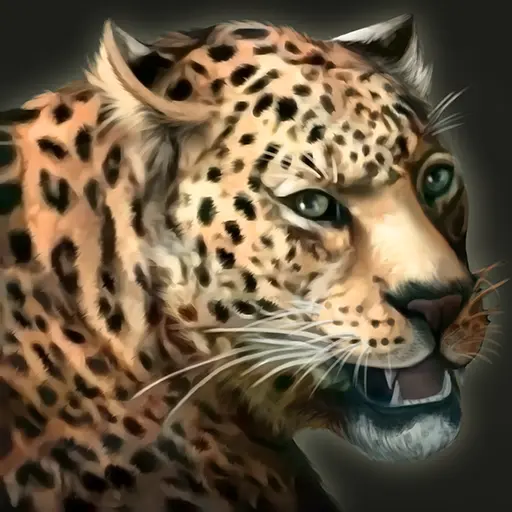 Janey the Pet Jaguar portrait